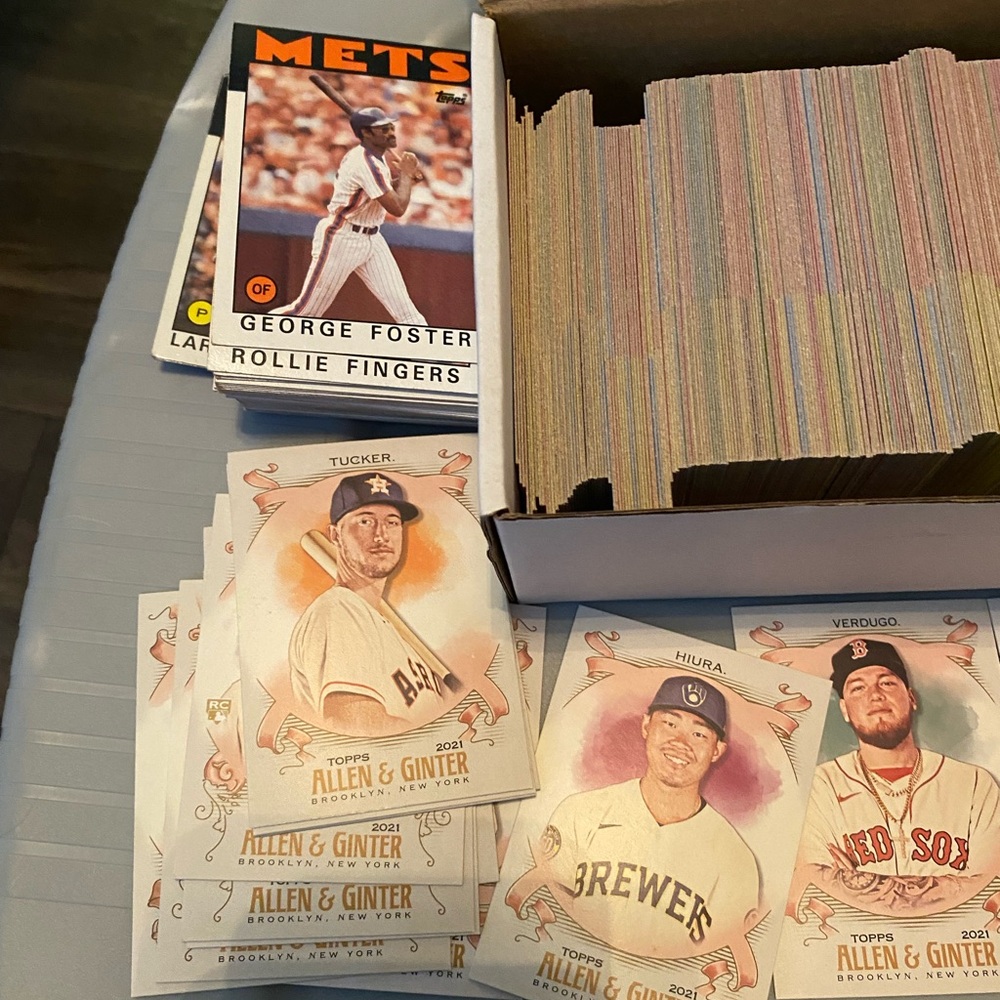 Topps Allen & Ginter Baseball Card Set with Orange and Blue Accents